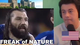 American Reacts Everybody Was Afraid Of Him  Sébastien Chabal Is An Aggressive Freak Of Nature [upl. by Ardnoet]