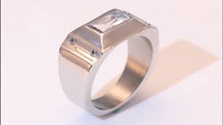 Anillo de moda para hombres en acero inoxidable con zircón  Shop Cositas [upl. by Burnley]