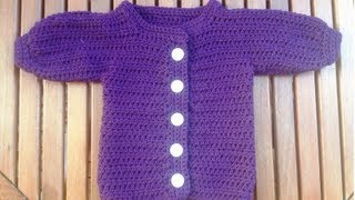 Babyjacke häkeln  Anleitung Strickjacke  Teil 4 Vernähen mit Untertitel by BerlinCrochet [upl. by Avilo]