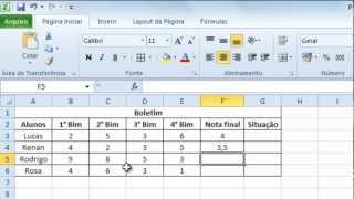 Como fazer boletim escolar no excel  part 1 [upl. by Levona]