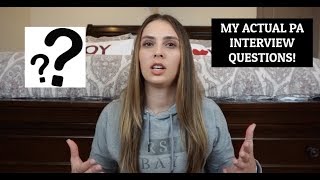 PART THREE MY PA INTERVIEW QUESTIONS [upl. by Akehsyt]