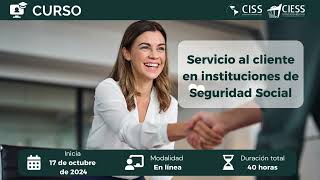 Curso “Servicio al cliente en instituciones de seguridad social” 🌐 [upl. by Norine]