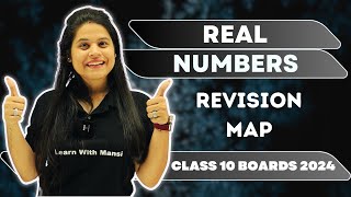 Real Numbers  Revision Map  Class 10 Boards 2024 [upl. by Dihgirb]