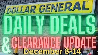 Dollar General Daily Deals and New Clearance Prices For December 814 [upl. by Ynohtnacram]