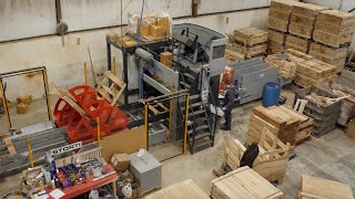 Pallet Manufacturing on Storti Nailing Line at Hay Creek Companies [upl. by Keil]