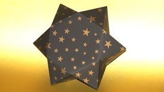 Sterne basteln eine Stern  Geschenkbox falten How to make a Star Gift Box [upl. by Trellas]