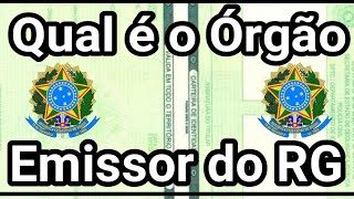 Como encontrar órgão emissor no RG  Carteira de identidade [upl. by Meelas]