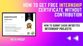 How To Submit Oasis Infobyte internships Projects  how to submit without contribution [upl. by Acemaj718]