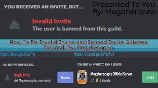 How To Fix Invalid and Banned Invite Error Glitches Discord  UPDATED  READ DESCRIPTION [upl. by Chaworth]