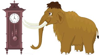 Hickory Dickory Dock Wooly Mammoth Preschool Songs for Circle Time [upl. by Ymmor]