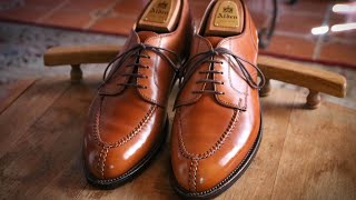 How to shine a pair of Alden 962 Split Toe Bluchers [upl. by Weissmann]