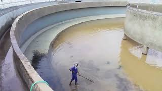 cleaning clarifier water treatment plant [upl. by Tavish496]