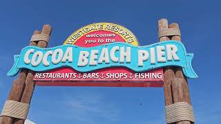 Cocoa Beach Pier 2024 Walking Tour 🌴 Beach Walk 4K ⛱️ [upl. by Sseb]