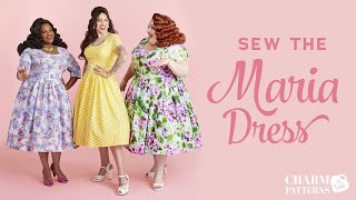 Beginner Maria Dress Sewing Tutorial from Charm Patterns Princess Bodice and Full Skirt [upl. by Nrubyar144]