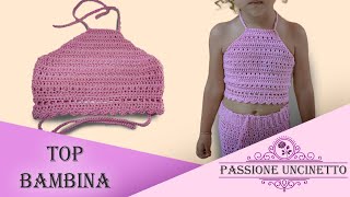 TUTORIAL Top Bimba allUncinetto 👗 [upl. by Suedama]