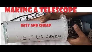 MAKE YOUR OWN TELESCOPE  DIY LOW COST TELESCOPE TAMIL [upl. by Nomal]