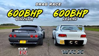 WHEN LEGENDS CLASH NISSAN R32 GTR v SUBARU IMPREZA [upl. by Anwahsar]