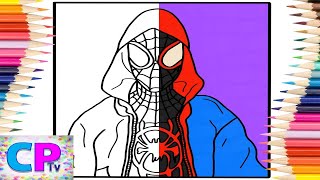 Hooded Miles MoralesMiles Morales Coloring on IPadAlan Walker  DreamerBEAUZ amp Heleen RemixNCS [upl. by Anerehs]