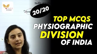 LEC 39  IMPORTANT MCQs ON PHYSIOGRAPHIC DIVISION OF INDIA by Yashodhra maam [upl. by Notnad]