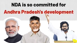 NDA is so committed for Andhra Pradeshs Development  Pawan Kalyan  Chandrababu Naidu [upl. by Areek]