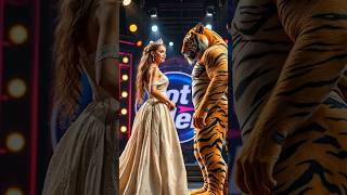 A QUEEN FUSES WITH A TIGER ON AGT americagottalent magic talent [upl. by Sifan132]