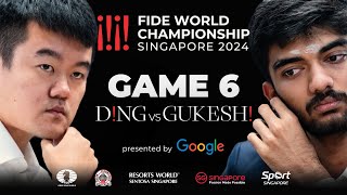 Game 6 Stream  FIDE World Championship Match 2024  Ding Liren vs Gukesh D [upl. by Thain22]