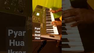 pyar hua ikrar hua  lata mangeshkar  manna dey  keyboard instrumental [upl. by Letitia]