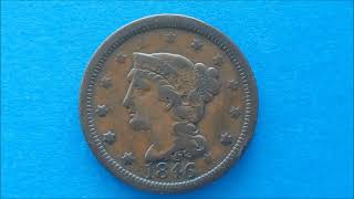 1846 Tall date Braided hair CENT [upl. by Concordia]