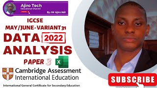 IGCSE ICT 04170983 Paper 3 Data Analysis Spreadsheet May June 2022 Variant 31  Microsoft Excel [upl. by Newmark125]