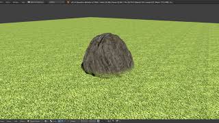 Material blending a rock with grass Realtime in UPBGE [upl. by Eiruam]