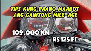 PAANO MAABOT ANG 109000 KM sa RS125 FI motovlog rs125 xrm125fi [upl. by Denice]