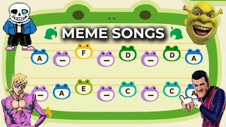 Meme Songs on Animal Crossing New Horizons Town Tunes [upl. by Eidoc601]