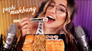 ASMR Português Portugal  SUSHI MUKBANG 😍🤤 sussurros  sons de mastigação [upl. by Ahsaercal935]