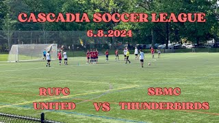 RUFC United VS SBMC Thunderbirds 10  Cascadia Soccer League  Richmond Soccer  6824 [upl. by Ardnekan523]