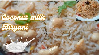 Coconutmilk biryani recipe using regular rice Delicious 😋👌 [upl. by Ayle]