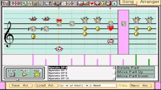 Taiyou Iwaku Moeyo Chaos Haiyore NyarukoSan OP  Mario Paint Composer [upl. by Brannon]