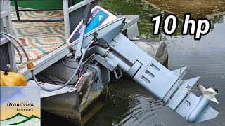 New 10hp EVINRUDE engine for Pontoon boat [upl. by Didi]