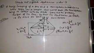 Stable and unstable equilibrium bsc class mechanics video 9 [upl. by Godard76]