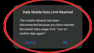 HOW TO FIX  Daily Mobile Data Limit Reached [upl. by Anedal]