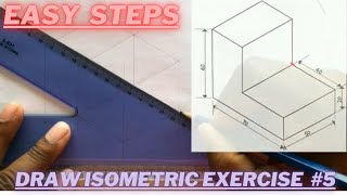 How to draw an Isometric Projection  Exercise 5 Beginners [upl. by Arlon]