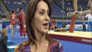 Nadia Comaneci Interview  2009 Worlds London [upl. by Mccandless47]