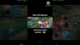 Miya 3796 Matches  ML Season 34 mobilelegends shortgamehighlights [upl. by Ralina429]