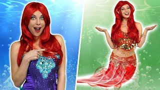 DISNEY PRINCESSES BECOME GENIES WITH ARIEL JASMINE MULAN BELLE ELSA AND ANNA Totally TV 2019 [upl. by Ybbor]