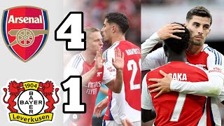 ARSENAL VS LEVERKUSEN  4 1   HIGHLIGHTS  ALL GOALS [upl. by Dzoba]