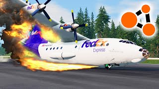 BeamNG Drive  FedEx Flight 80 Airplane Crash Recreation [upl. by Ahsekan]