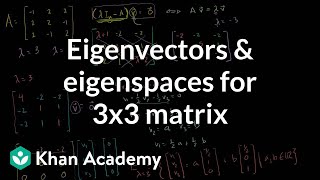 Eigenvectors and eigenspaces for a 3x3 matrix  Linear Algebra  Khan Academy [upl. by Reema]