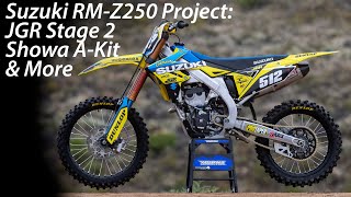 2019 Suzuki RMZ250 Project Bike  JGR Stage 2 Engine Showa AKit Suspension and More [upl. by Kaleena]