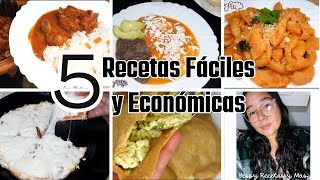 ✅5 Recetas Fáciles y Económicas Maratón de Menú Semanal🥩🍳🍅🌽🧀🍝 parati fyp like viral [upl. by Thibaut]