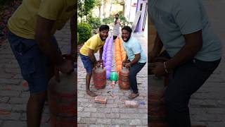 50 Balloon Vs Cylinder Pop Balloon Challenge Race And Hammer Pop Balloon Challenge shorts [upl. by Kire580]