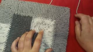 How to knit the Easiest mitered corner EVER part 2 no wampt [upl. by Chainey584]